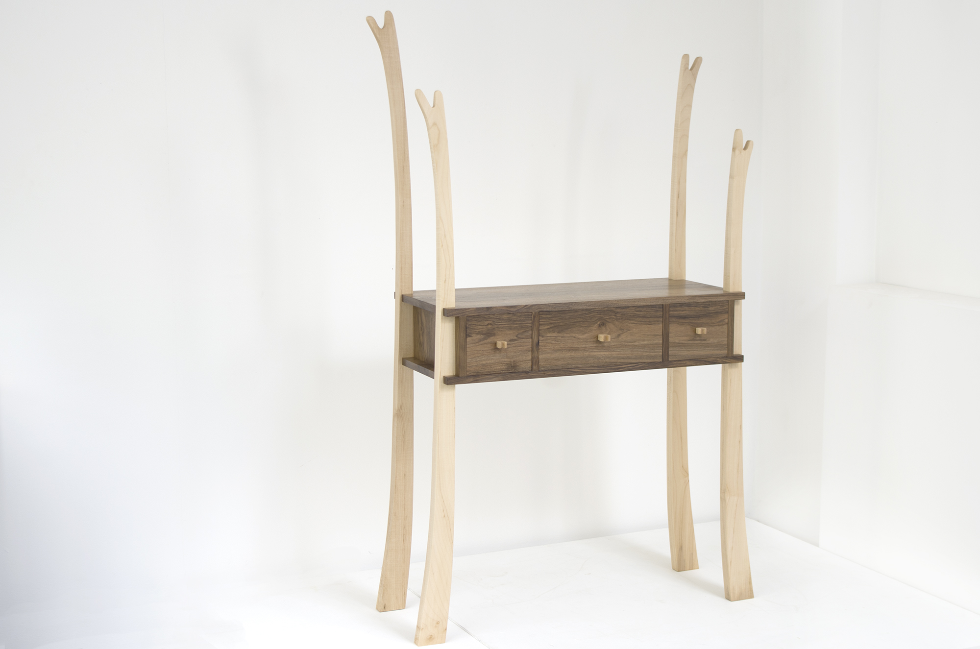 Hat Stand in English Walnut, Sycamore, Oak and Cedar